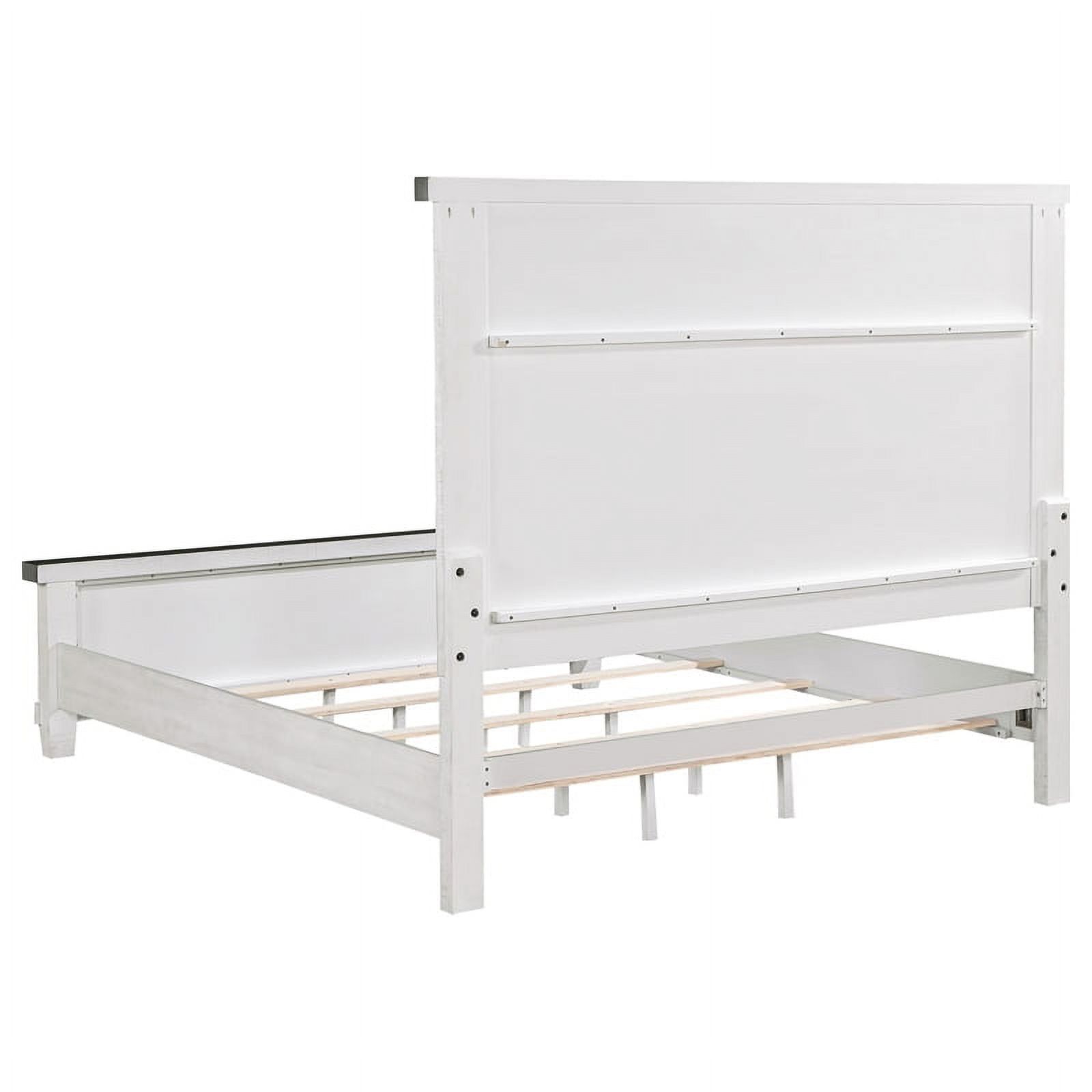 Pemberly Row 5-piece Wood Queen Bedroom Set Distressed Gray and White