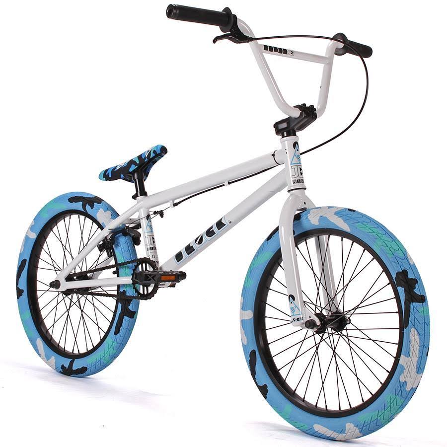 Jet BMX Block BMX Bike Gloss White with Green Camo