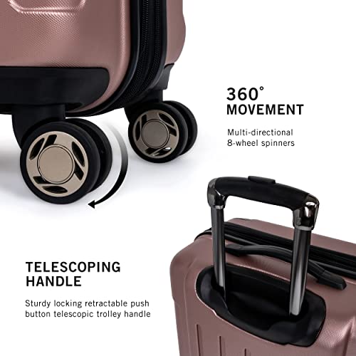 Kenneth Cole REACTION Renegade Luggage Expandable 8-Wheel Spinner Lightweight Hardside Suitcase, Seafoam, 20-Inch Carry On
