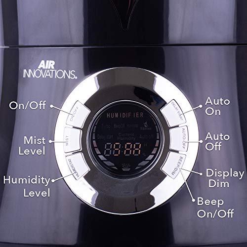 Air Innovations MH-901DA High Capacity & Top Fill Cool Mist Ultrasonic Digital, Black
