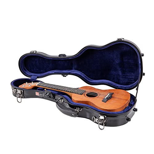 Crossrock Fiberglass Case for Baritone Ukulele with Removable Shoulder Straps and TSA Lock, White (CRF2020BUWT)