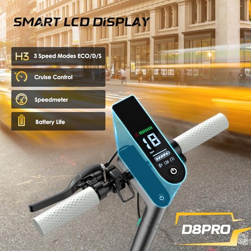 Electric Scooter for Adults, 19Mph, 15/21 Miles Range, Aluminum Alloy E-Scooter with 8.5" Honeycomb Tire, Foldable Escooter with Dual Braking System and App Control