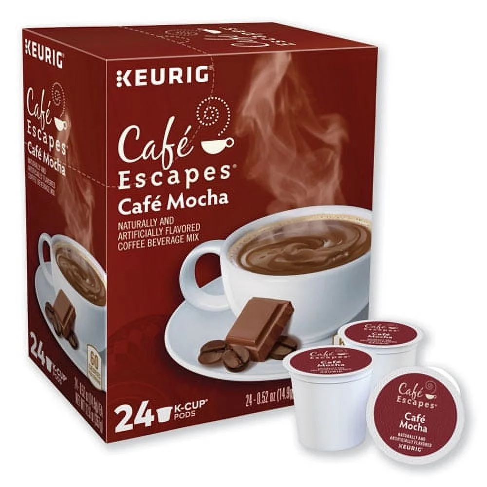 "Cafe Escapes Mocha K-Cups, 24/box | Bundle of 2 Boxes"