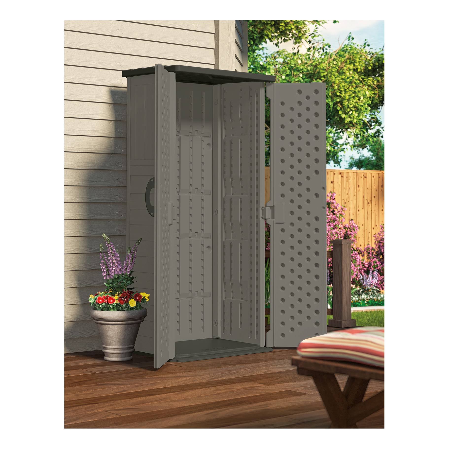 Vertical Storage Shed Suncast, Gray