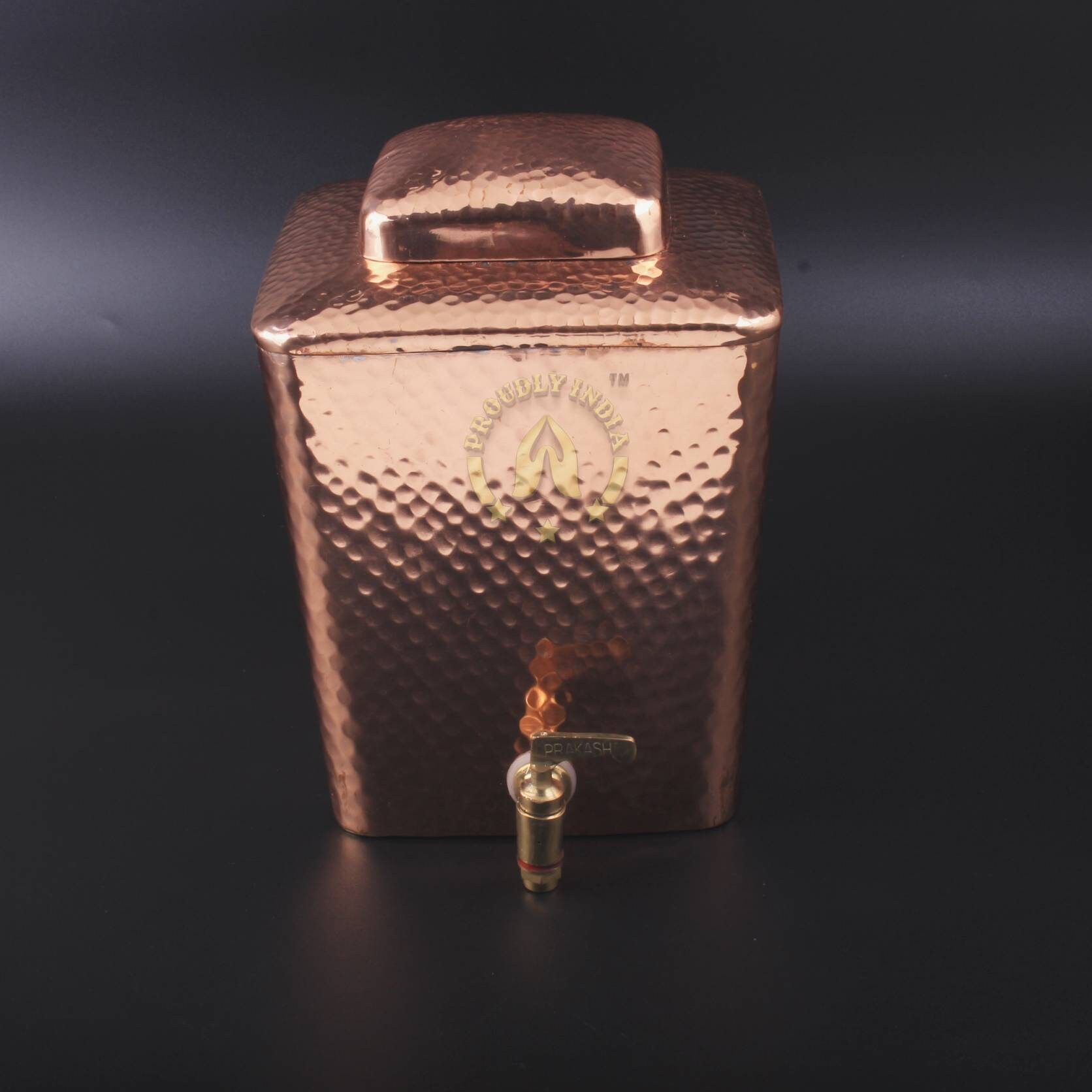 Proudlyindia  Water Tap Dispenser, Copper Dispenser, Water Dispenser, Copper Pot, Copper Water Vessel, Water Container, Vintage Water Cooler