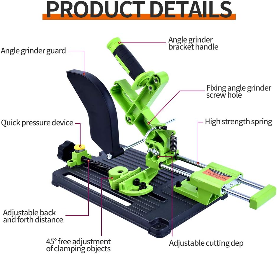 Angle Grinder Fixed Holder,Multifunctional Universal Desktop Angle Grinder Stand,Cutting Machine Table Saw Pull Rod Angle Grinding Machine Bracket for 100/115/125mm