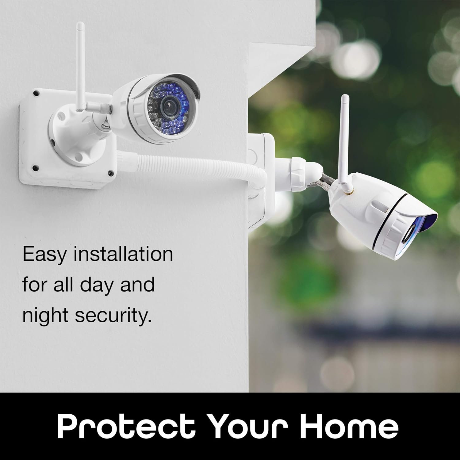 Geeni Hawk 1080p HD Outdoor Smart Wi-Fi Security Camera with Night Vision, Motion Alerts and IP66 Weatherproof, Compatible with Alexa,The Google Assistant, White