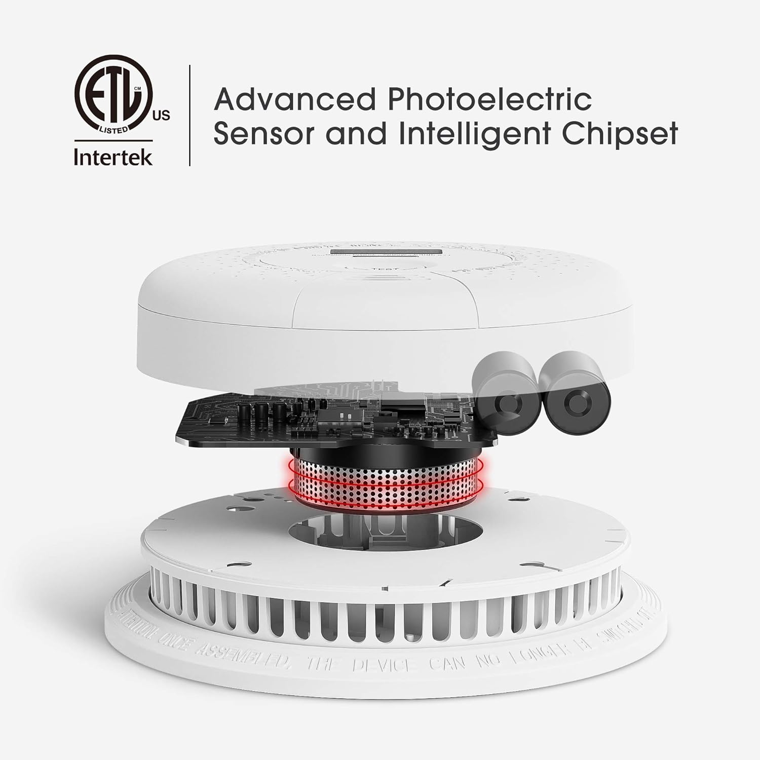 Smoke Detector with Escape Light, X-Sense SD01 10-Year Battery (Not Hardwired) Fire Smoke Alarm, Compliant with UL 217 Standard