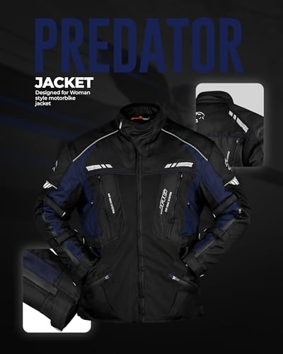 JAG Touring Motorcycle Jacket for Men, Dual Sports Water Resistant Adventure Riding Jacket with Cordura Fabric & CE Armor