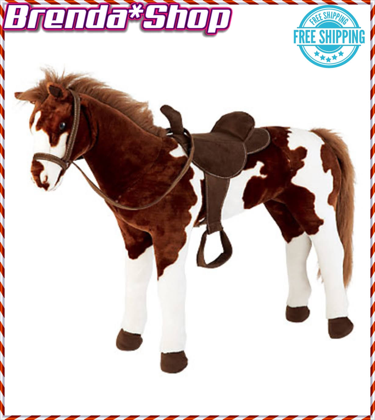 HearthSong 28x22 Sit-On Pinto Horse