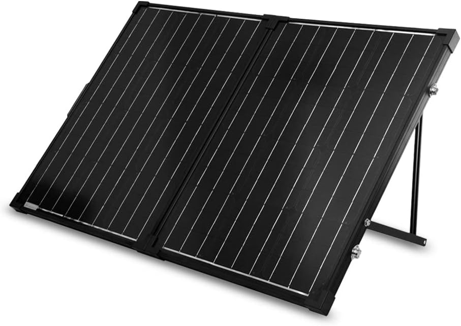 Renogy 200 Watt 12 Volt Monocrystalline Off Grid Portable Foldable 2Pcs 100W Solar Panel Suitcase Built-in Kickstand with Waterproof 20A Charger Controller