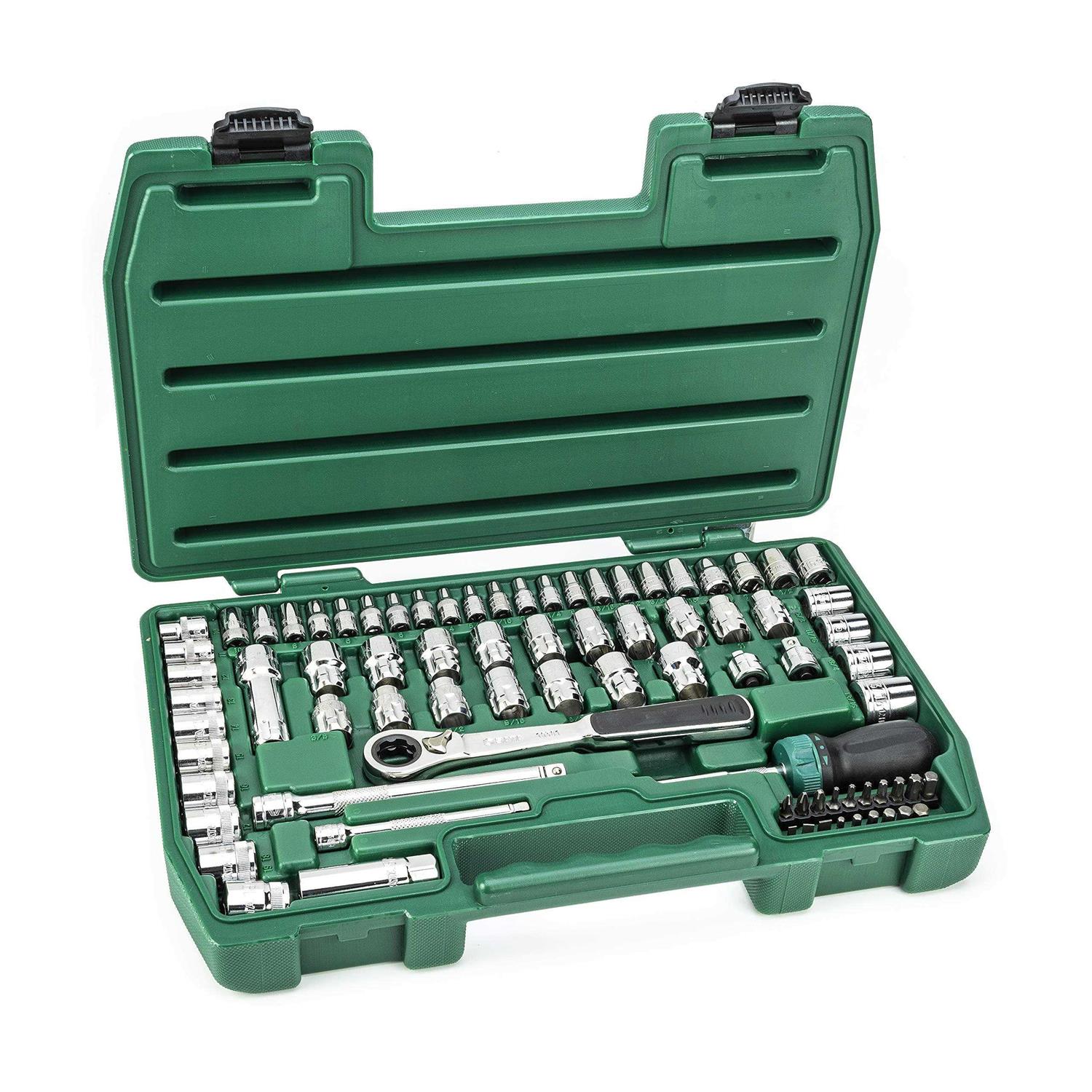SATA 80-piece 1/4-inch 3/8-inch vortex Socket Set