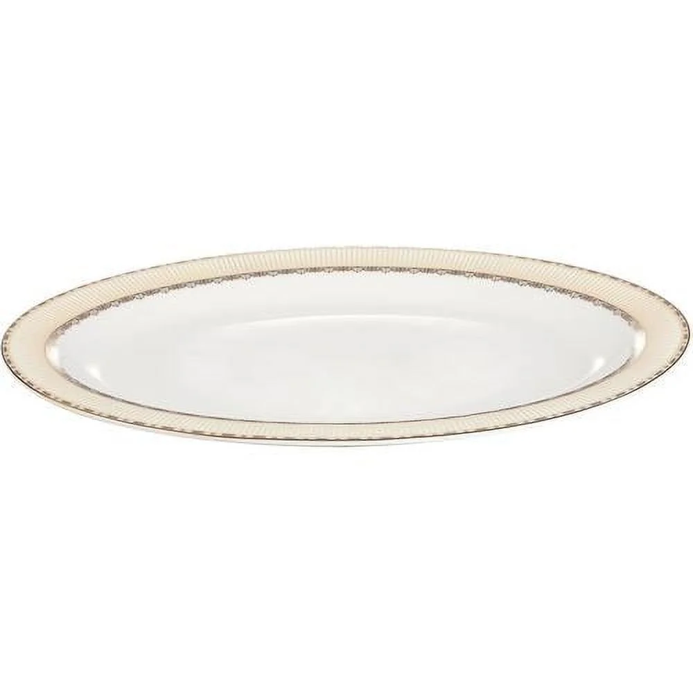 57 Piece China Service For 8 Margaret Dinnerware Sets, Gold