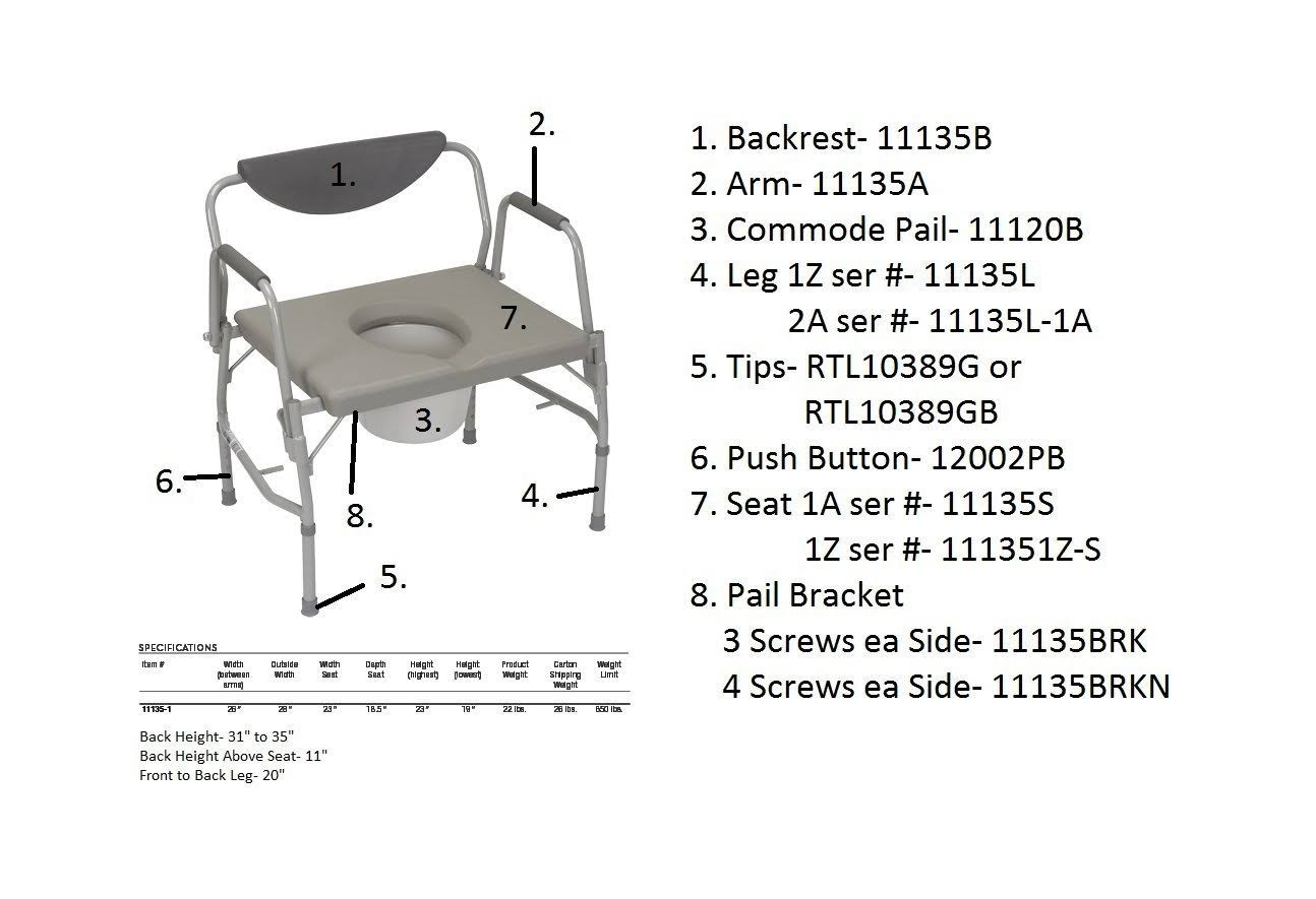Drive Medical Deluxe Bariatric Drop Arm Commode.