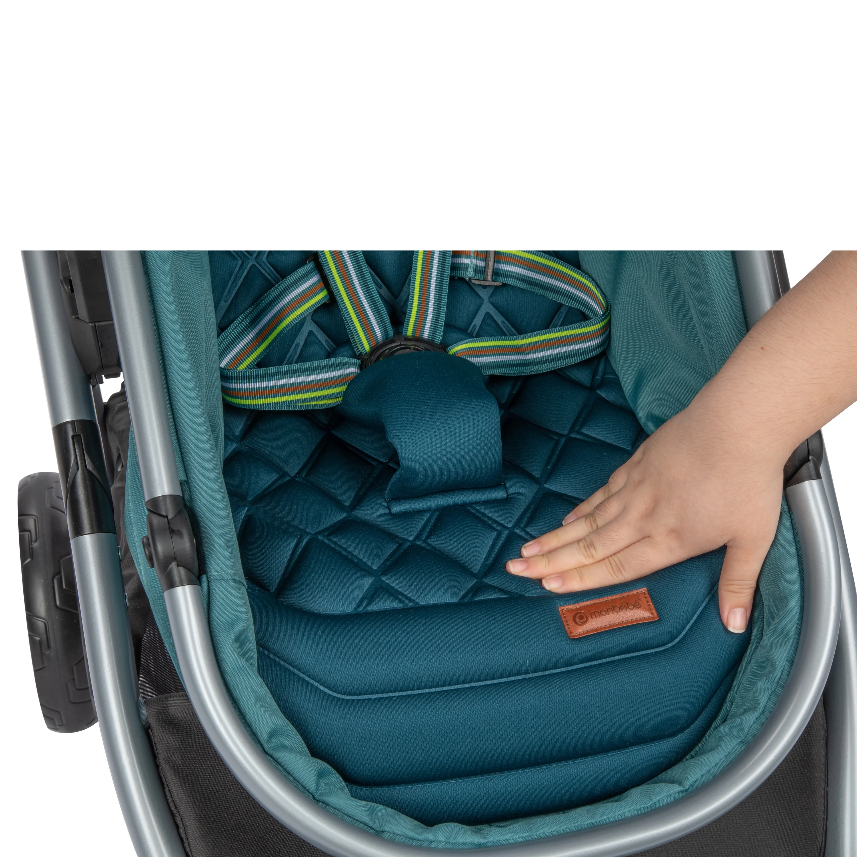 Monbebe Lynx 6 in 1 Modular Travel System Stroller and Infant Car Seat, Leaf