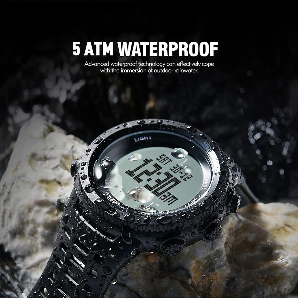EZON Digital Watch Altimeter Barometer Compass Climbing Trekking Camping Sport Waterproof Military Watch Outdoor Hiking Watch H001H13
