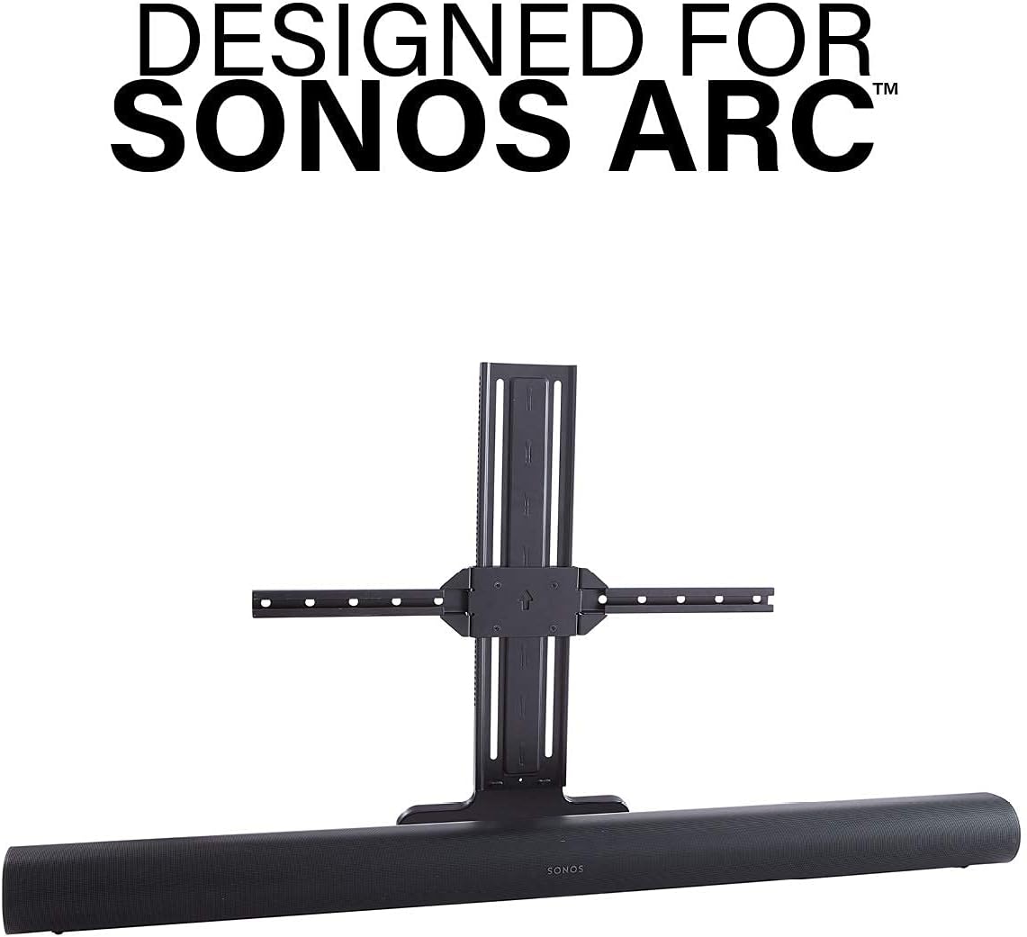 Sanus Soundbar TV Mount Designed for Sonos Arc Sound bar - Height & Depth Adjustable for Dolby Atmos - Universal Compatibility Other TV Mounts - Easy Assembly -OSSATM
