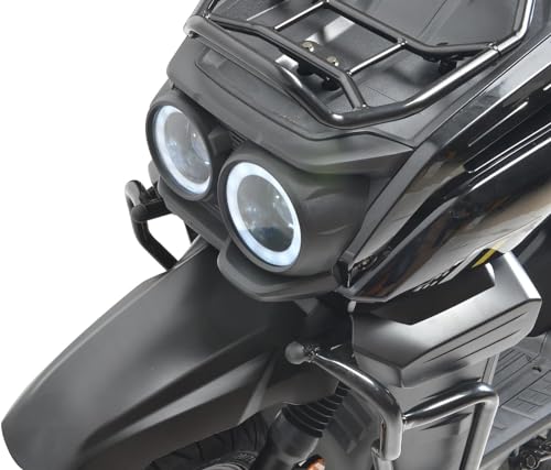HHH Tank 150 Moped Gas Scooter 150cc Motorcycle Automatic Adult Bike with 12 inch Aluminum Wheels (White)