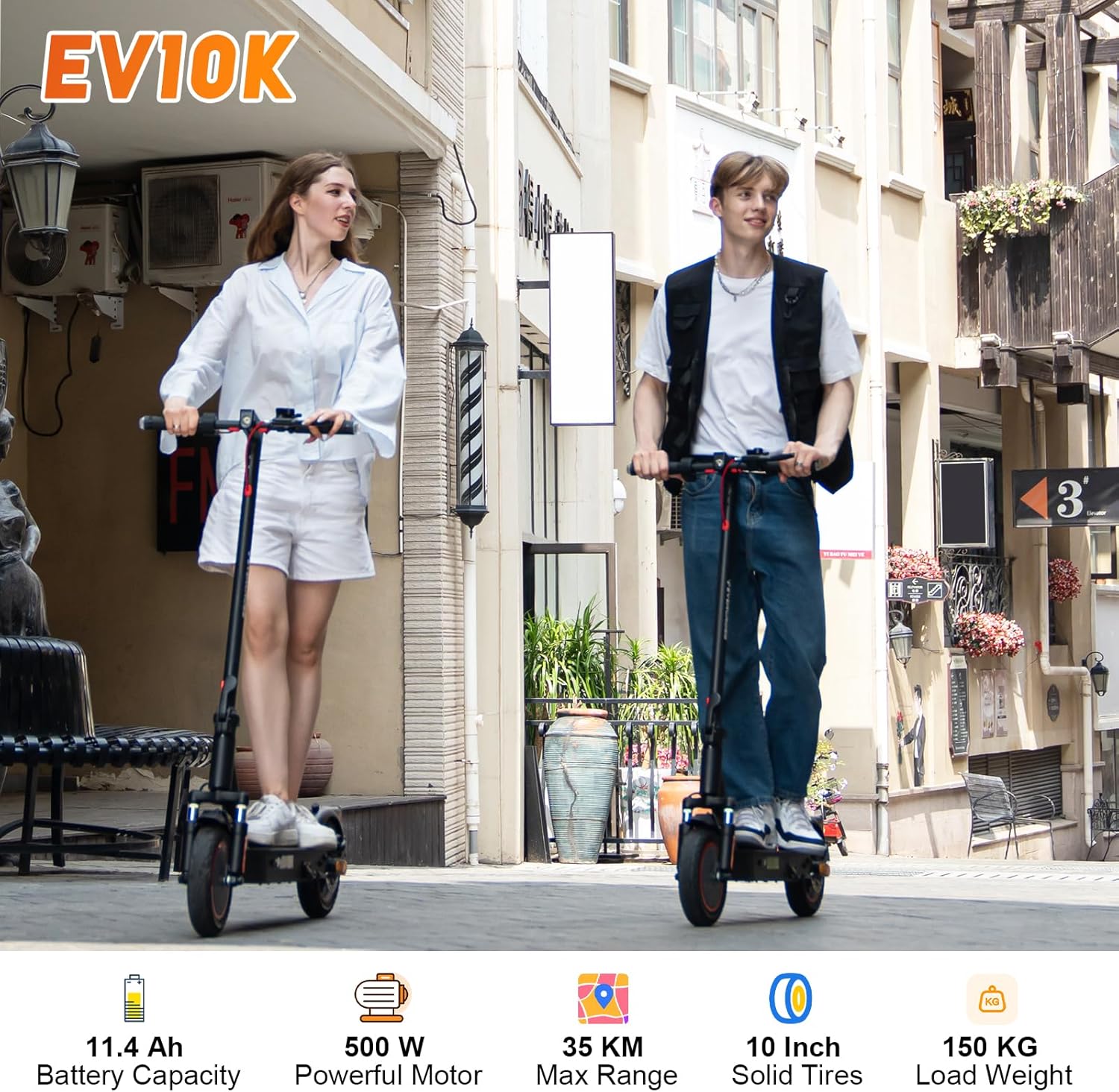 EVERCROSS Electric Scooter - 500W Electric Scooter for Adults with APP Control - Up to 19 MPH & 22 Miles E-Scooter - 10'' Lightweight Folding Electric Scooter - UL2272 Certified