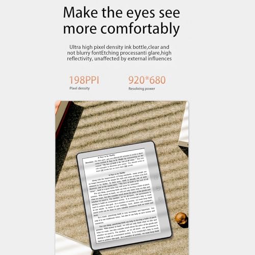 E Book Reader 5.76 Inch Touch Screen, E Ink Technology E Reader Devices, Ultra Thin & Lightweight Digital Notebook, 1GB 16GB Eye Friendly E Reader for Android 8.1