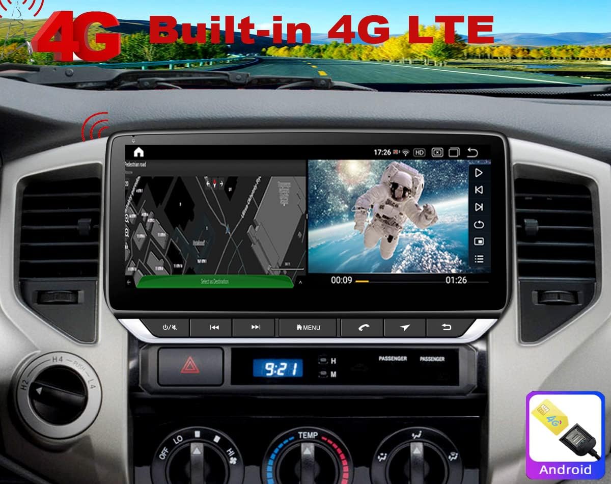 Radio for Toyota Tacoma Android Stereo 2005-2015 IPS 10.25inch Touch Screen 4G RAM 64G ROM Build in Wireless carplay 4G LTE Free Camera