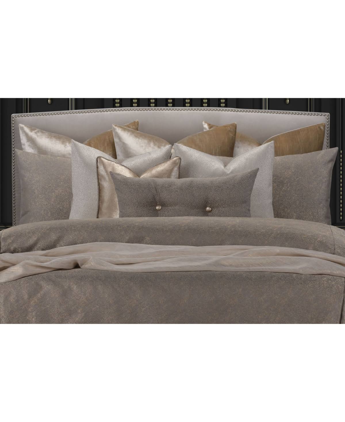 F Scott Fitzgerald Jazz Club Bronze Luxury Bedding Set - Gold