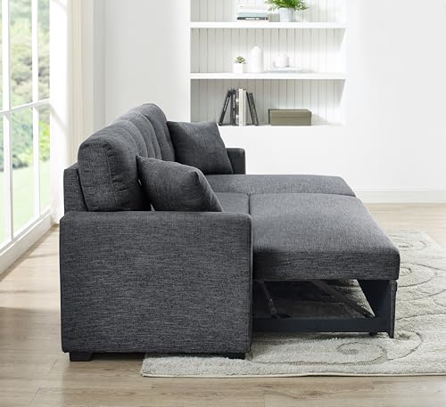 Oversized U-Shaped Sectional Sofa Couch Plush Corduroy Upholstered Modular Deep Seat Sofa&Couch Sectional W/Right Facing Chaise Lounge and 7 Toss Pillows for Home Apartment Living Room Furniture Sets