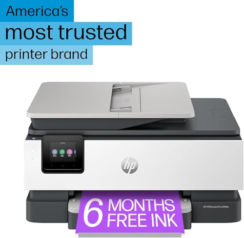 HP OfficeJet Pro 8139e Wireless All-in-One Color Inkjet Printer, Print, scan, Copy, fax, ADF, Duplex Printing Best-for-Home Office, 1 Year Instant Ink Trial Included