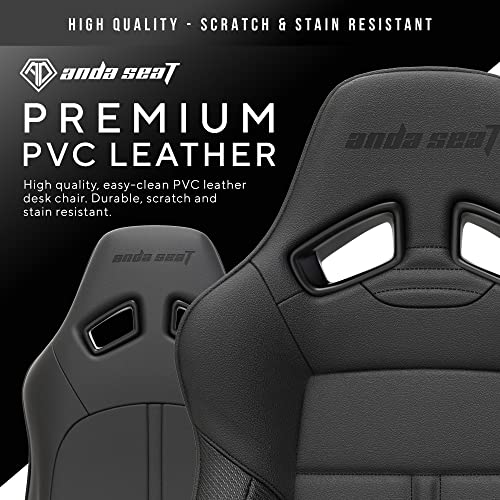 Anda Seat Kaiser 3 XL Gaming Chair for Adults - Ergonomic White Leather Gaming Chairs with Lumbar Support, Comfortable Office Chair with Neck Support - Heavy Duty Computer Chair Wide Seat Capacity