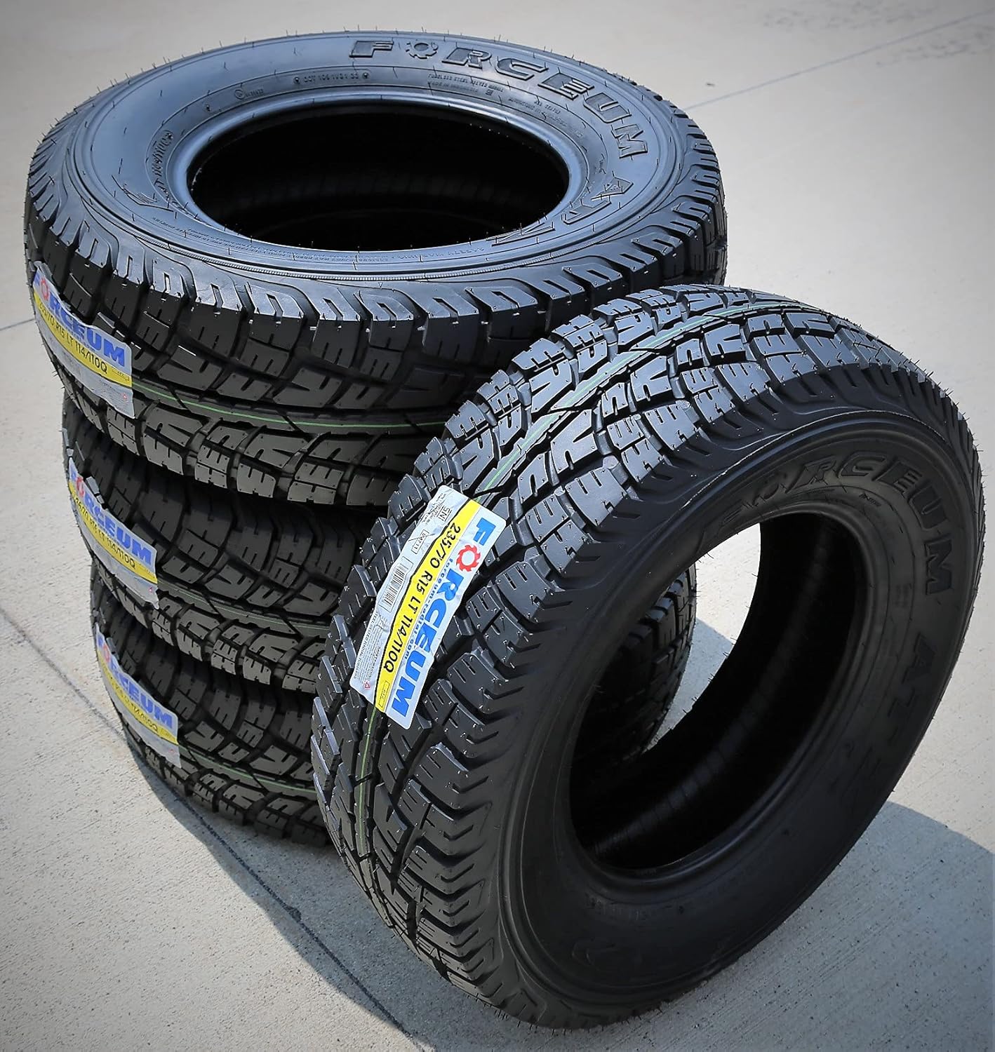 Forceum ATZ A/T All-Terrain Off-Road Light Truck Radial Tire-LT235/70R15 235/70/15 235/70-15 114/110Q Load Range E LRE 10-Ply BSW Black Side Wall