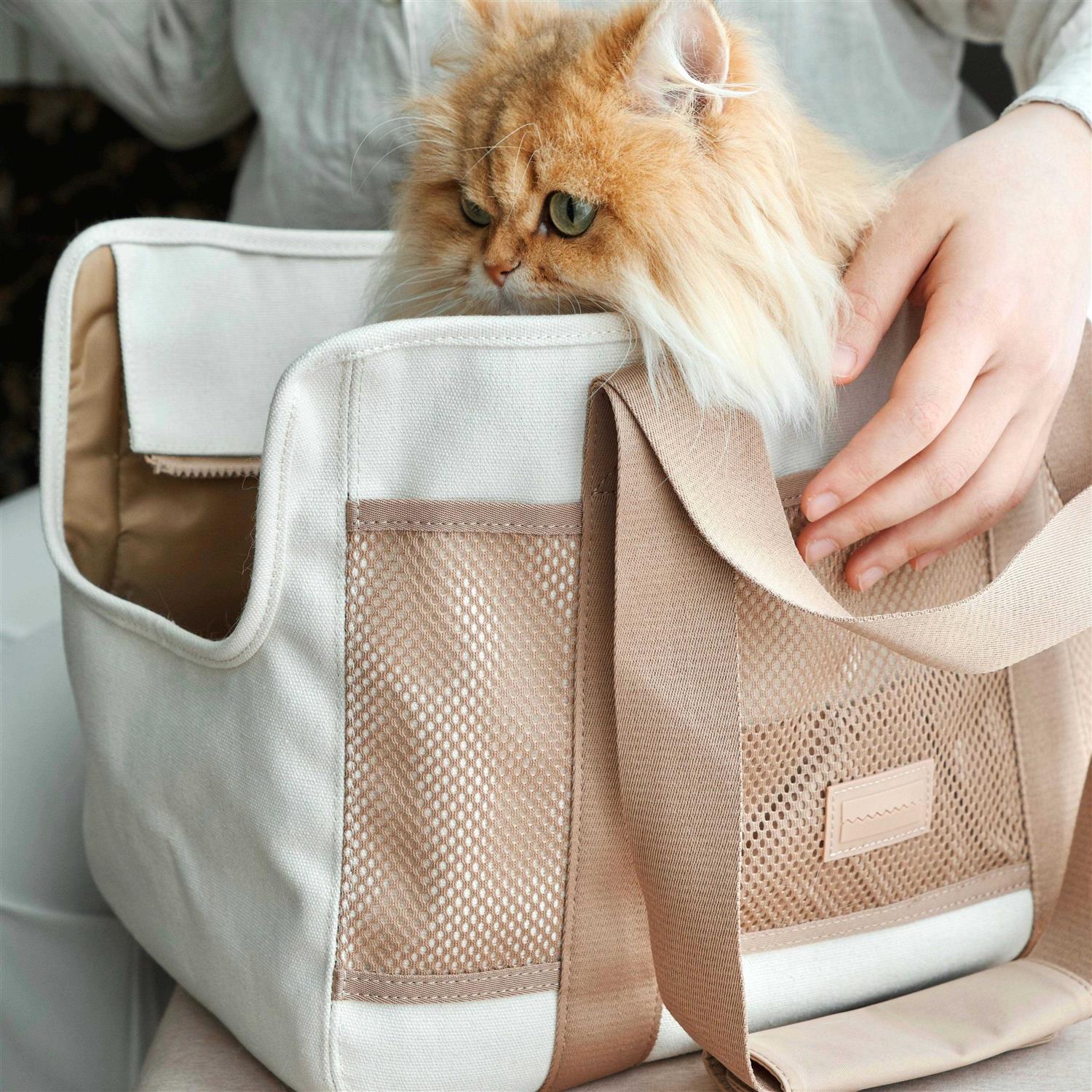 Small Dog Carrier for Pets up to 18lbs. Canvas Lightweight Water Resistant Pet Carrier. Perfect for Puppies or Kittens. Lambwolf Subway Carrier - Pet Supplies online store