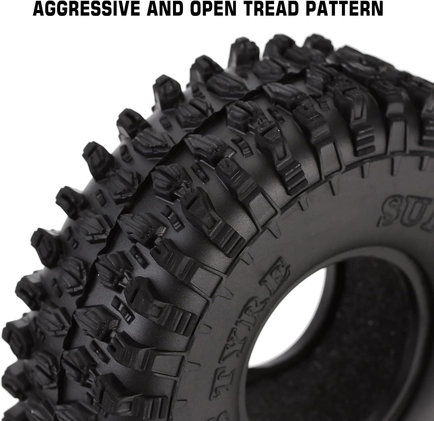 INJORA 1.9 Crawler Tires 4.7 Inch Outer Diameter Tires for Axial SCX10 90047 SCX10 III AXI03007 Redcat Gen8 TRX-4,4PCS