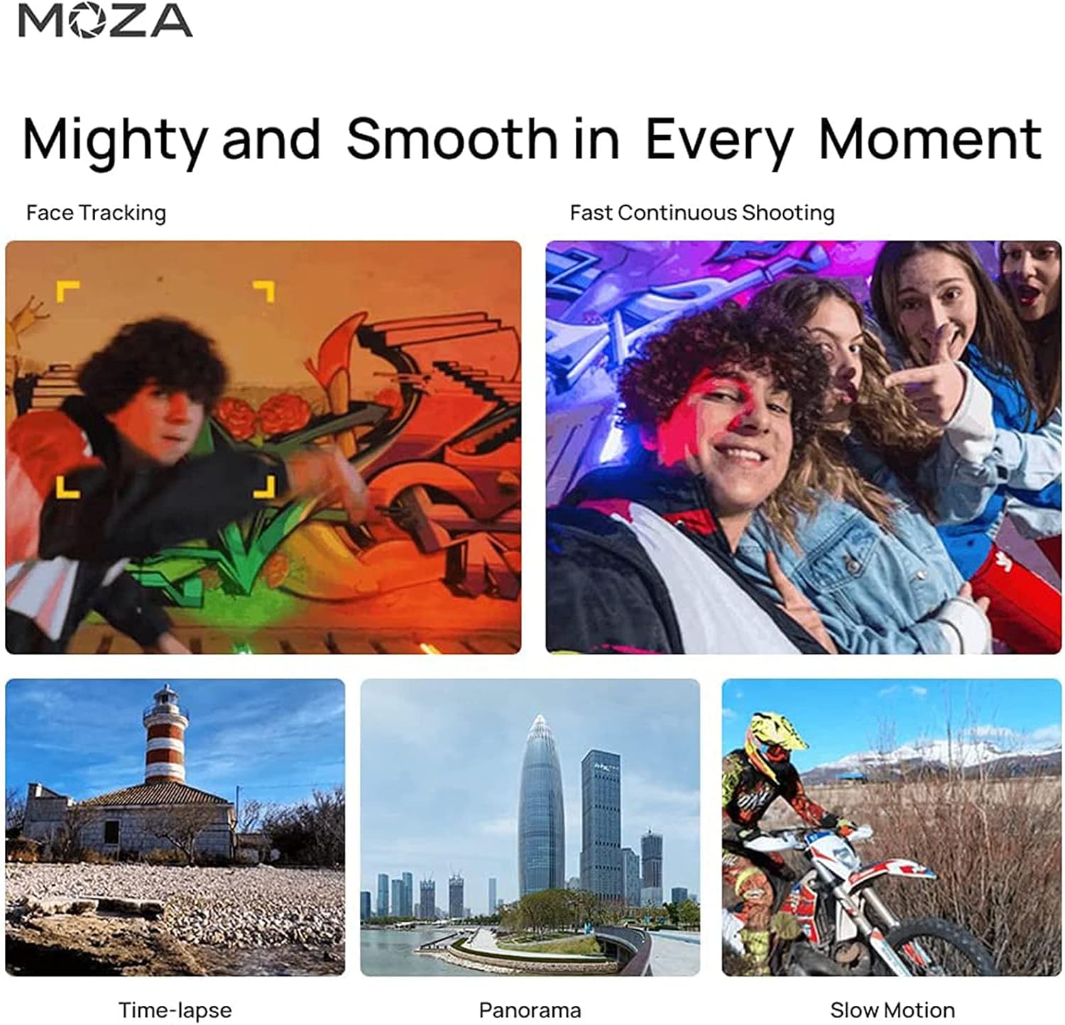 MOZA Pocket Gimbal Camera - Mini Handheld Sports Camera 3-axis Anti-Shake Gimbal 4K Gimbal Camera