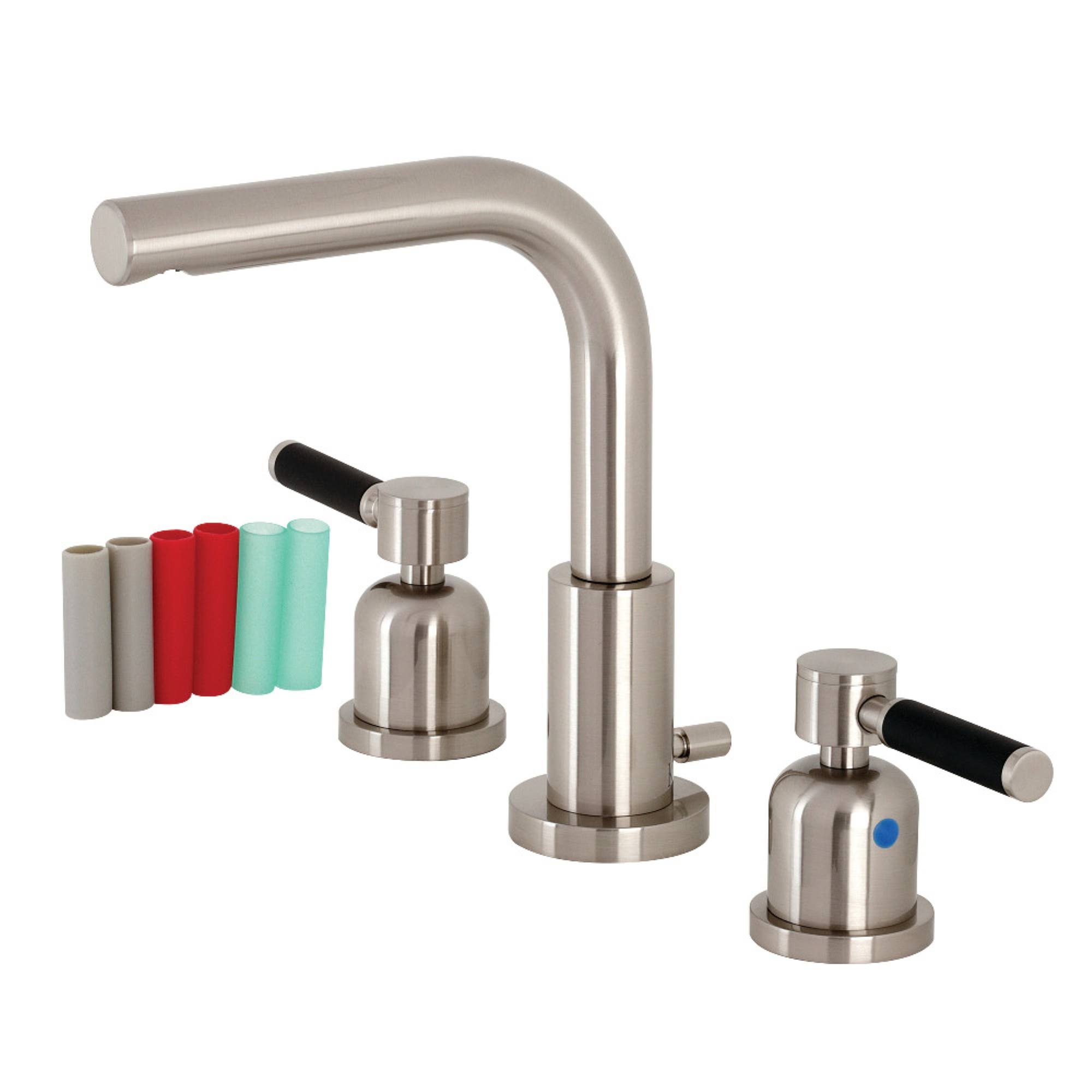 Kingston Brass FSC8958DKL 8x22 Widespread Bathroom Faucet, Brushed Nickel