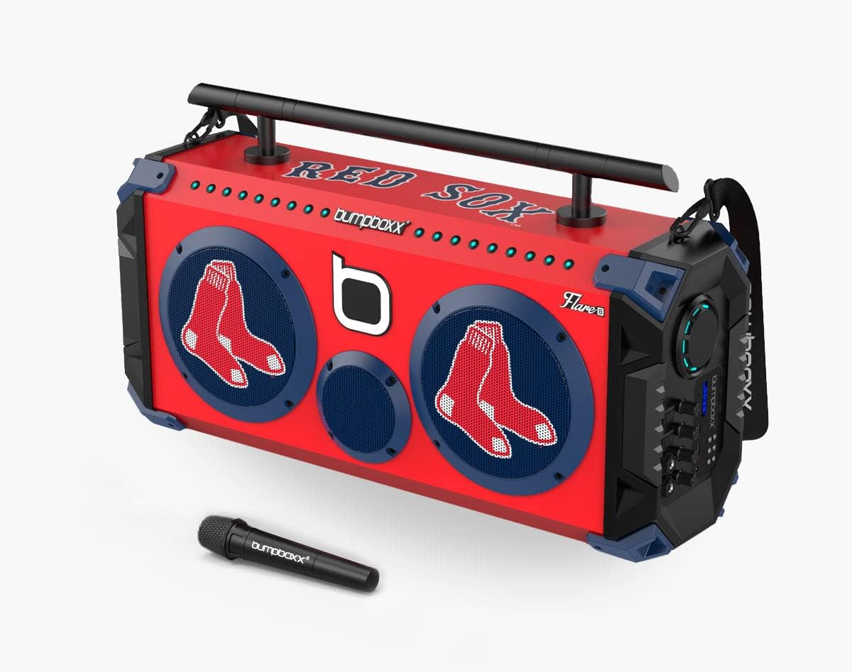 Bumpboxx Bluetooth Boombox Flare8 Black | Retro Boombox with Bluetooth Speaker | Rechargeable Bluetooth Speaker