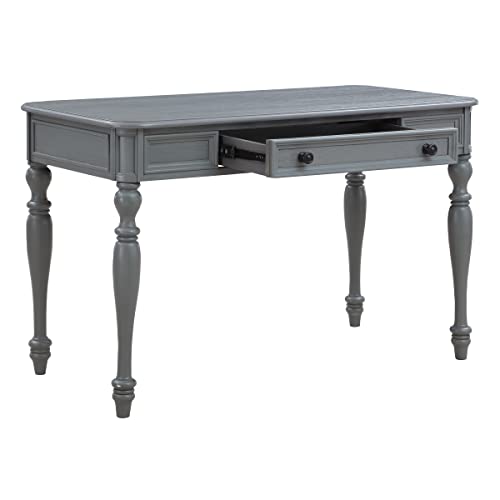 OSP Home Furnishings Country Meadows 48 Inch Writing Desk with Drawer, Antique White
