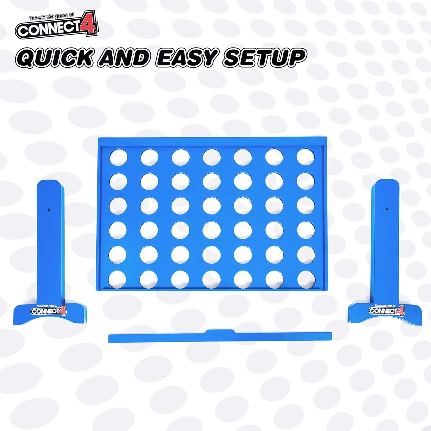 Giant Connect 4: Hasbro's Original Connect4 Game Super-Sized - 31.5 inch Wooden Official Four in a Row Board Game - Indoor or Outdoor Connect4 Fun for Adults and Family