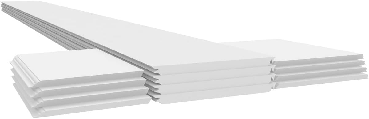 Ekena Millwork 10"W x 9'H Premium Square Non-Tapered Smooth PVC Endura-Craft Column Wrap Kit, Standard Capital & Base