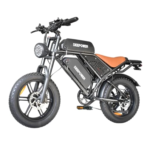 Electric Bike for Adult,1500W Peak Brushless Motor 30 MPH Fat Tire E Bike with 624-2880Wh Removable Battery 20" Electric Dirt Bike with Dual Suspension and 7-Speed
