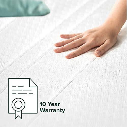 Zinus 10 inch Mint Green Memory Foam Hybrid Spring Mattress, King