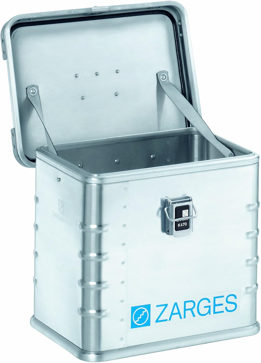 Zarges?K470 Aluminum Hard Protective Carrying Case, Portable Stackable Storage, Customizable Safe Lock Box, Dust and Water Resistant (44.1 x 28.3 x 18.9 Inches)