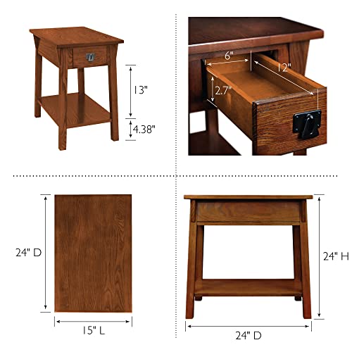 Leick Home SINCE 1914 Mission 60 inch TV Stand & Favorite Finds Mission, 48 in x 16 in x 30 in (D x W x H), Medium Oak
