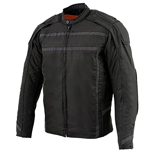 Milwaukee Leather Men's Armored Textile Motorcycle Rider Jacket-Year Round Wear
