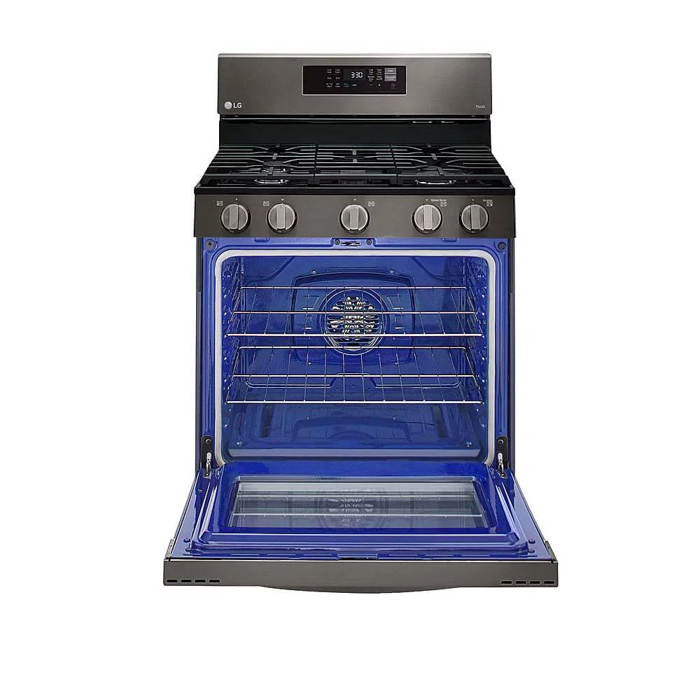 LG LRGL5823D 5.8 Cu. Ft. Black Stainless Gas Convection Smart Range with AirFry