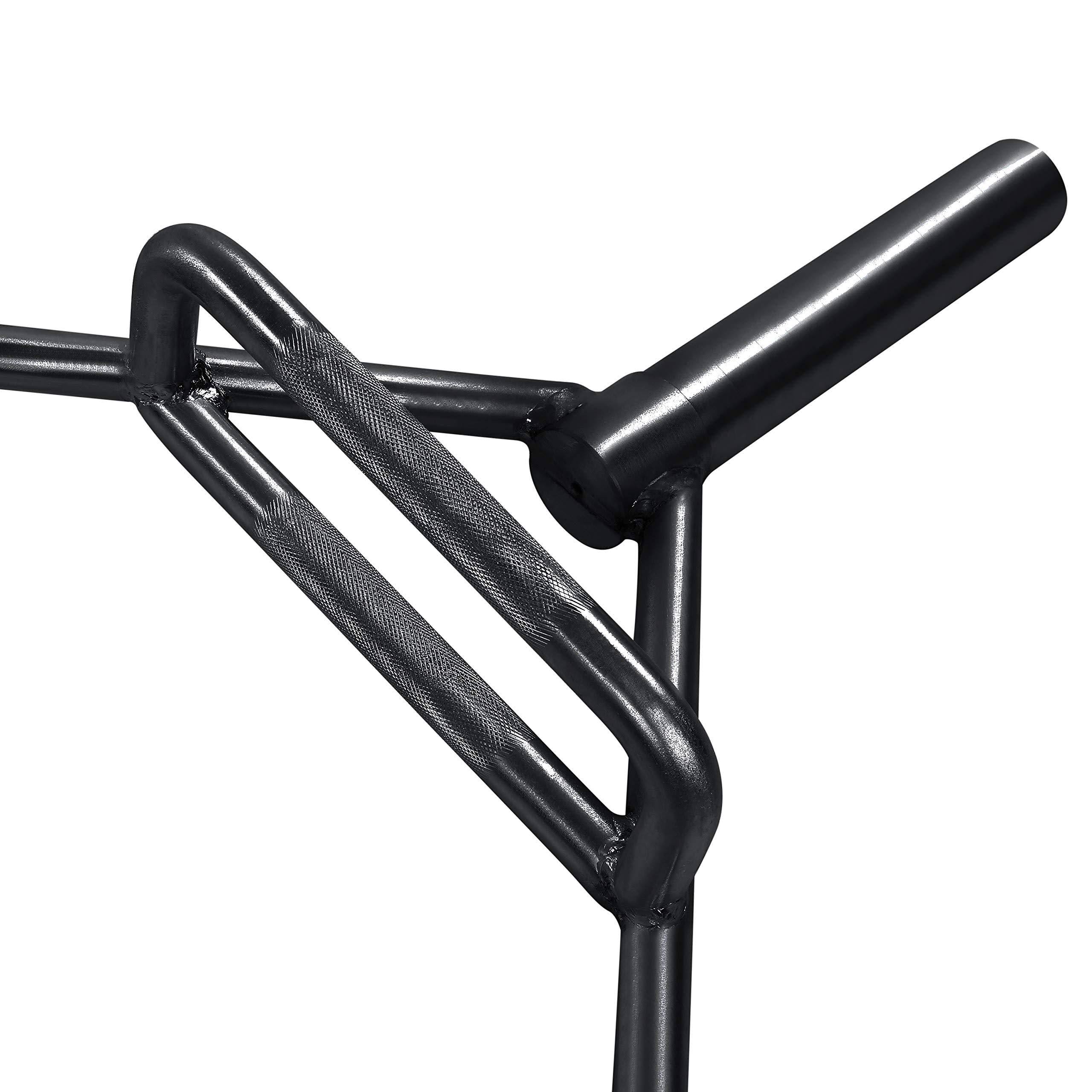 HulkFit Olympic 2-Inch Hex Weight Lifting Trap Bar, 1000-Pound Capacity, Black