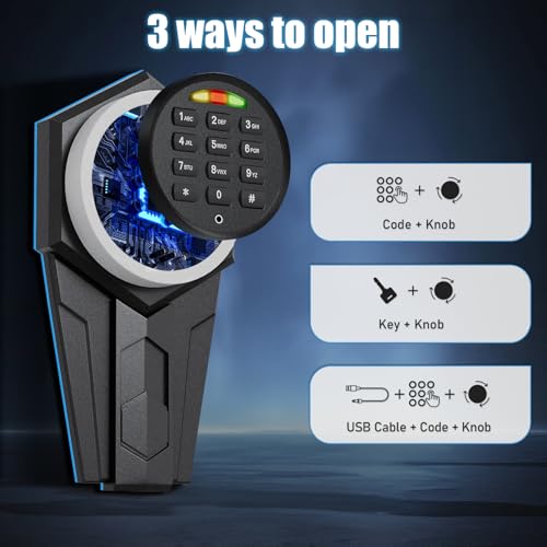Gun Safe for Rifle and Pistols, 7-8 Large Unassembled Gun Safes for Rifle and Shotgun, Shotgun Rifle Gun Safe with Backlit Keypad & Mute Function, Removable Shelves & Handgun Pocket