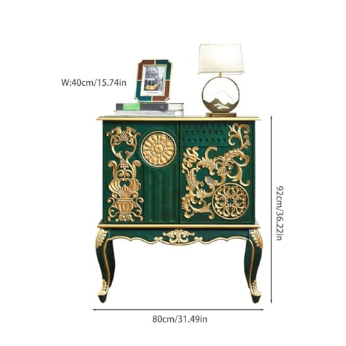Side Panel Buffet Modern Storage Space Light Luxury Entrance Cabinet Solid Wood Carved Entrance Hall Partition Country Decoration Retro Old Sideboard Free Standing Decorative Cabinet