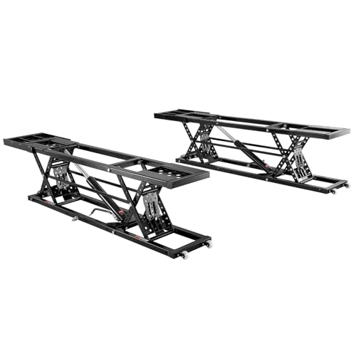 VEVOR Portable Car Lift - 7,000 LBS Capacity, 26.8" Max. Height, Heavy-Duty Carbon Steel Truck Lift with 120V Power Unit