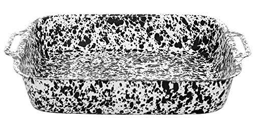 Crow Canyon Home Enamelware Large Lasagna Pan - Black Marble