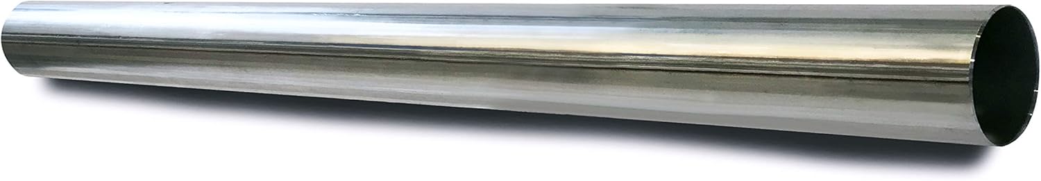 Stainless Steel Straight Exhaust Pipe (2.5" inch OD 5' feet long) Pack of 2